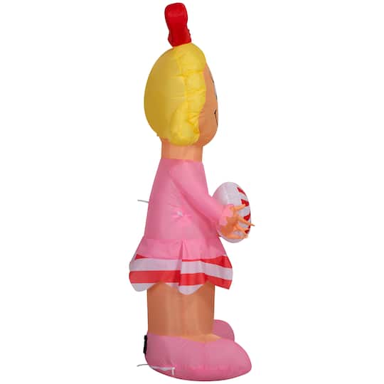 5ft. Airblown® Dr. Seuss™ Inflatable Cindy Lou Who with Peppermint MD Christmas Light Décor